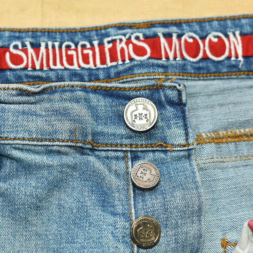 Smuggler’s Moon Light Blue Distressed Men’s Stretch Comfort Jeans size 36/32. - Picture 6 of 10